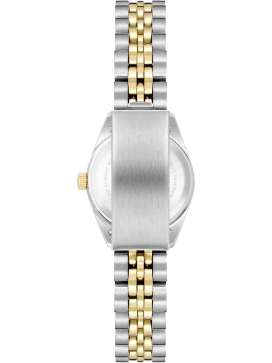 Armitron Women Silver Black Genuine Crystal Accented Bracelet Round Luxury Watch main image 4